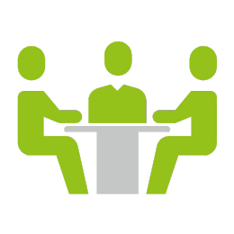 pictogramme : personnes en réunions
